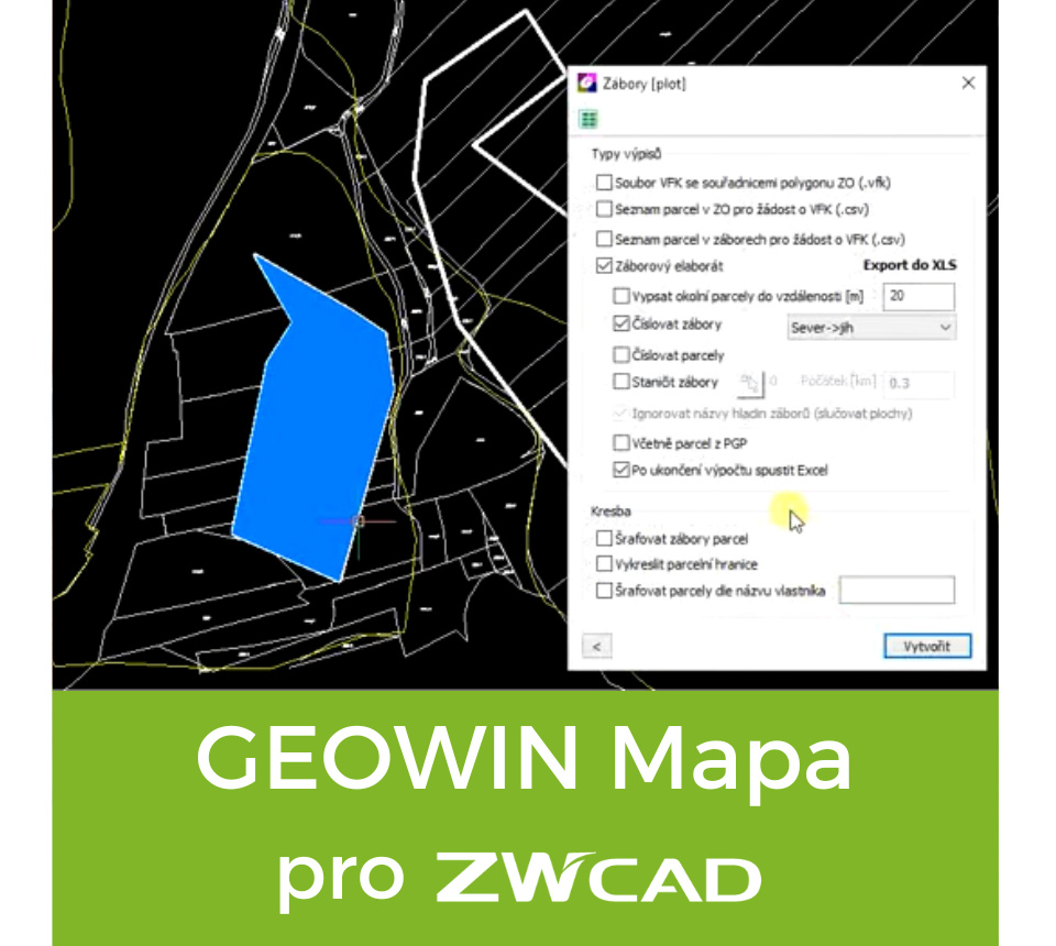 GeoWin Mapa (mapování a rekonstrukce)