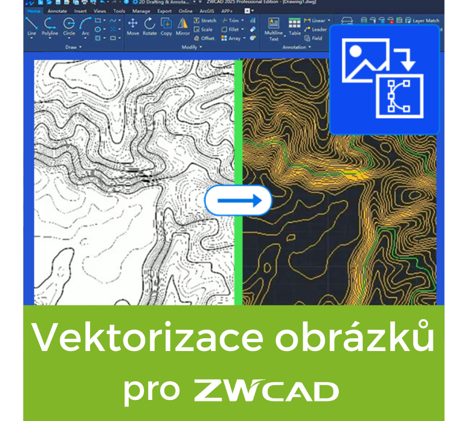 ZWCAD Vektorizace obrázků 