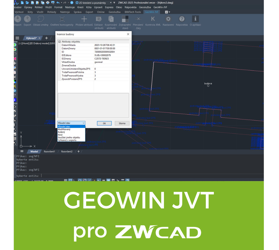 GeoWin JVF (digitální technická mapa DTM)